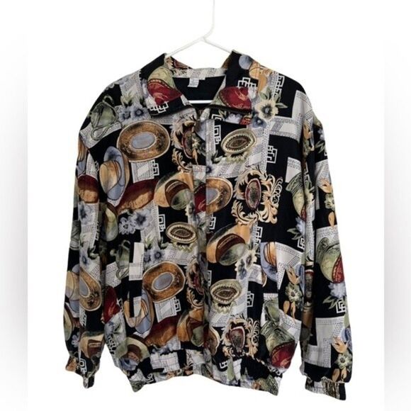 Fu Da International 100% silk jacket vintage size L - Picture 1 of 4